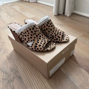 Madewell Tessa Mule in Dotted Calf Hair